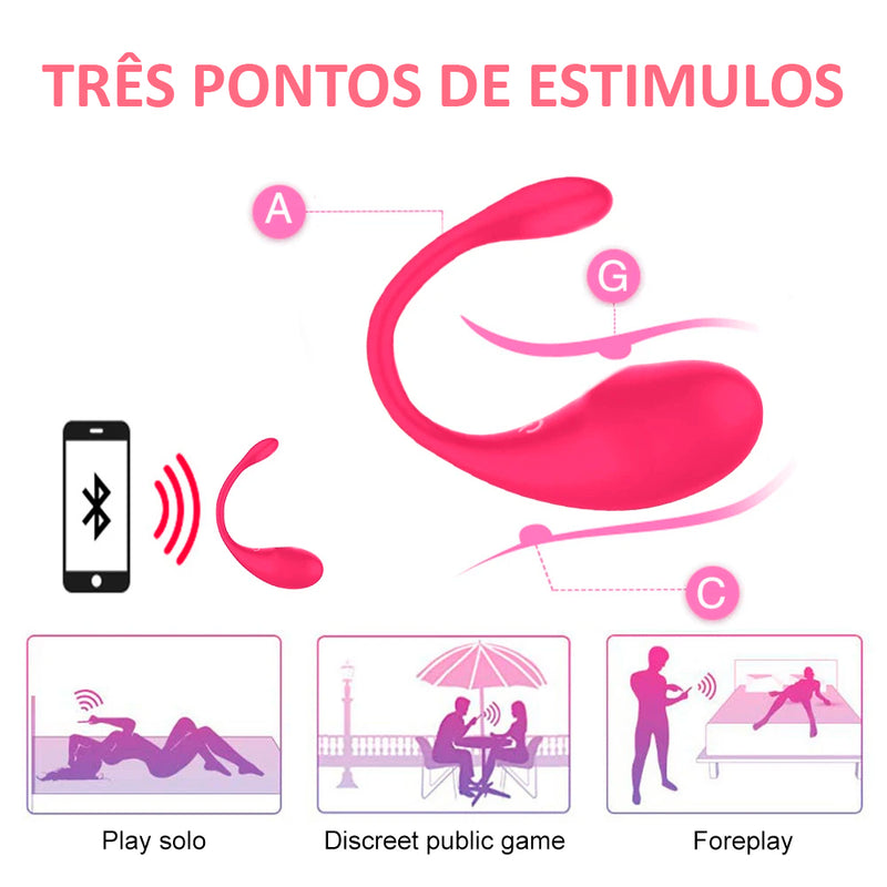 Vibrador G-Spot com Controle Remoto e Bluetooth